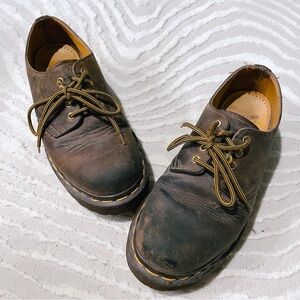 Dr. Martens Made in England Brown 8053 Crazy Horse Leather Casual Shoes